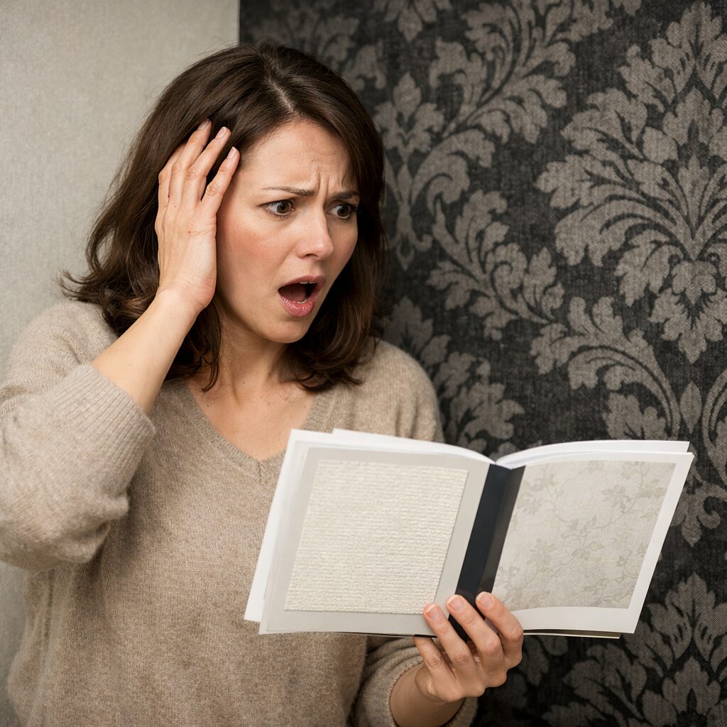 壁紙のカタログと実際に違った