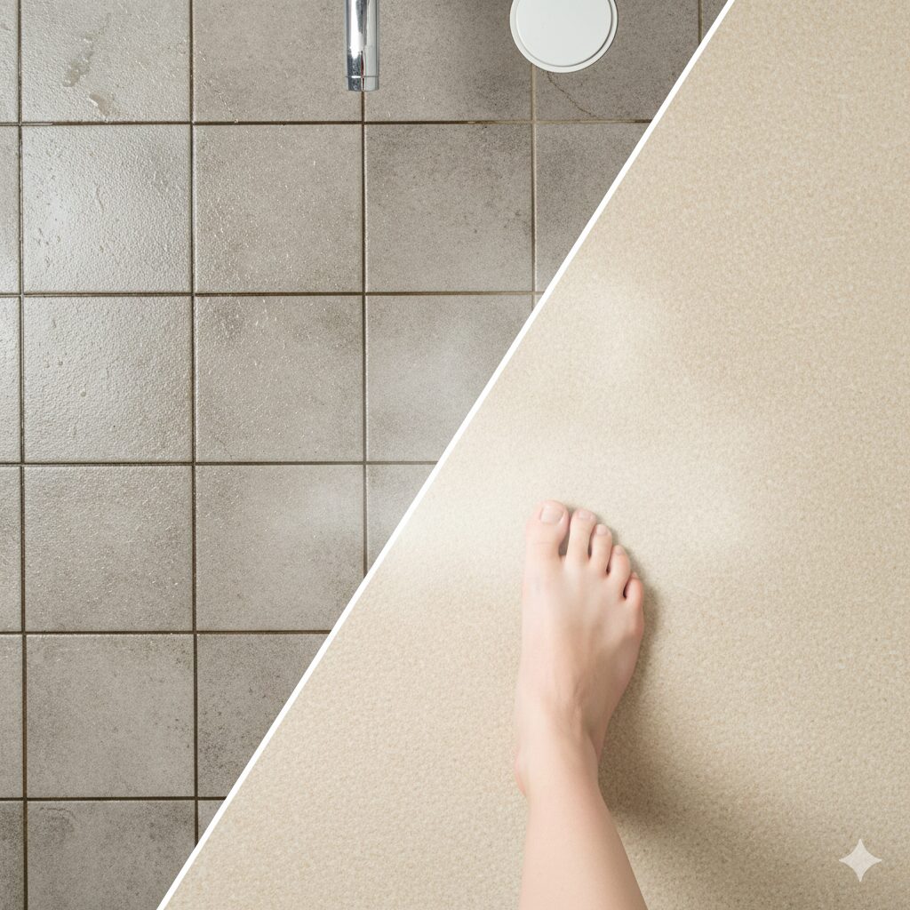 バスナフローレを張って滑りにくく冷たくない床にリフォームしましょう