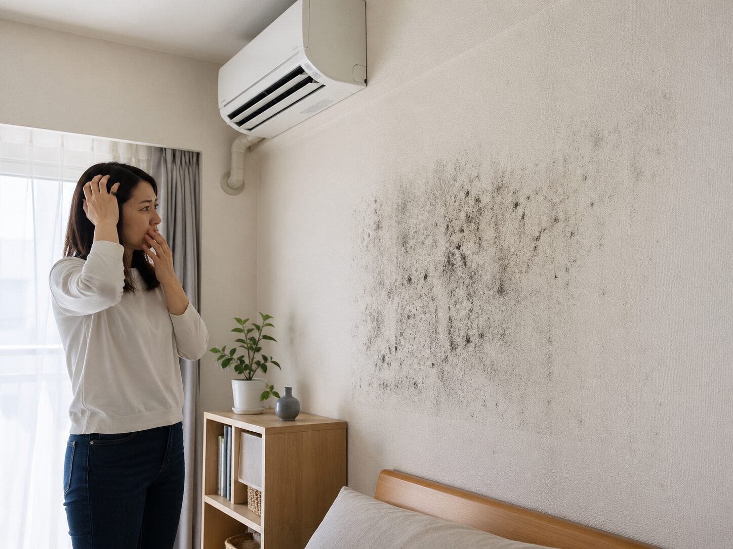 カビ対策で壁紙張り替え